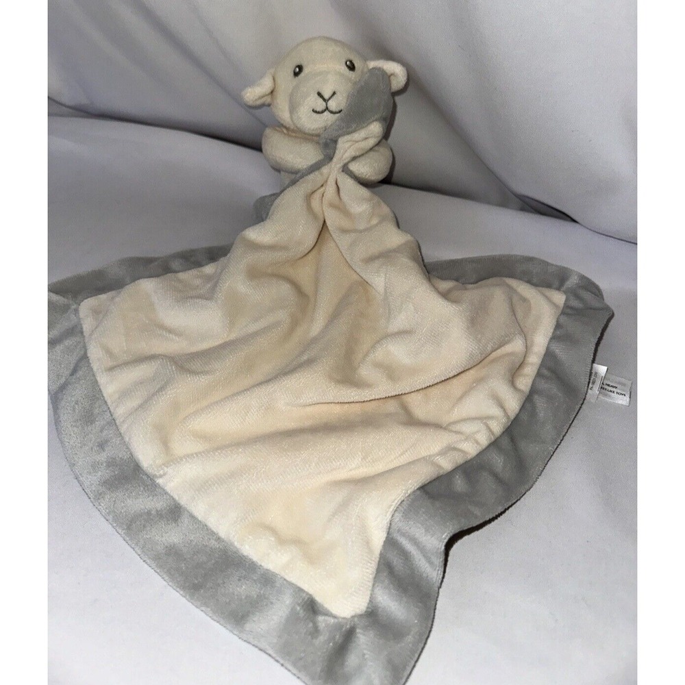 First Impressions Lovey Lamb Sheep Security Blanket Cream Gray Baby